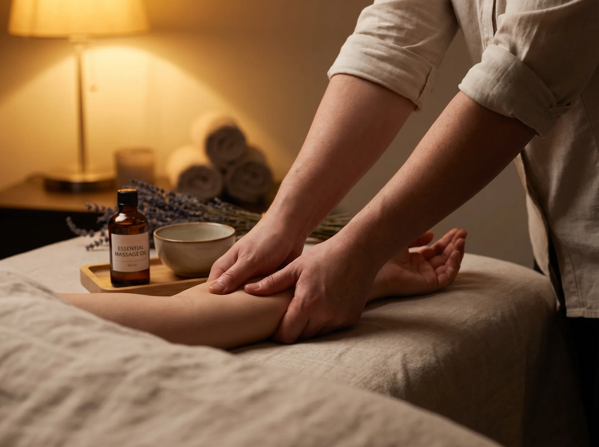 Massage relaxant bras et mains